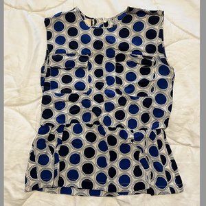 Marni Summer 2012 Blue + Black Top